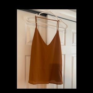 Light Brown Backless Tank Top